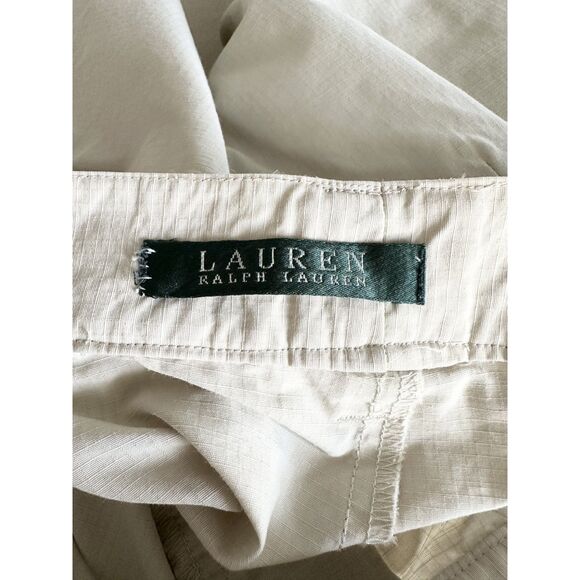 Lauren Ralph Lauren Pants Size M? Beige Ripstop Snap Hem Utility Safari - Picture 6 of 11